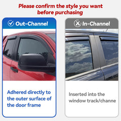 YQAUTEC rear window visor close-up highlighting contour accuracy and durability