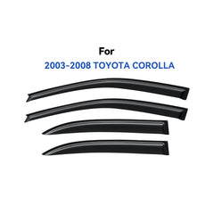 YQAUTEC side profile installed on Corolla door illustrating sleek protection