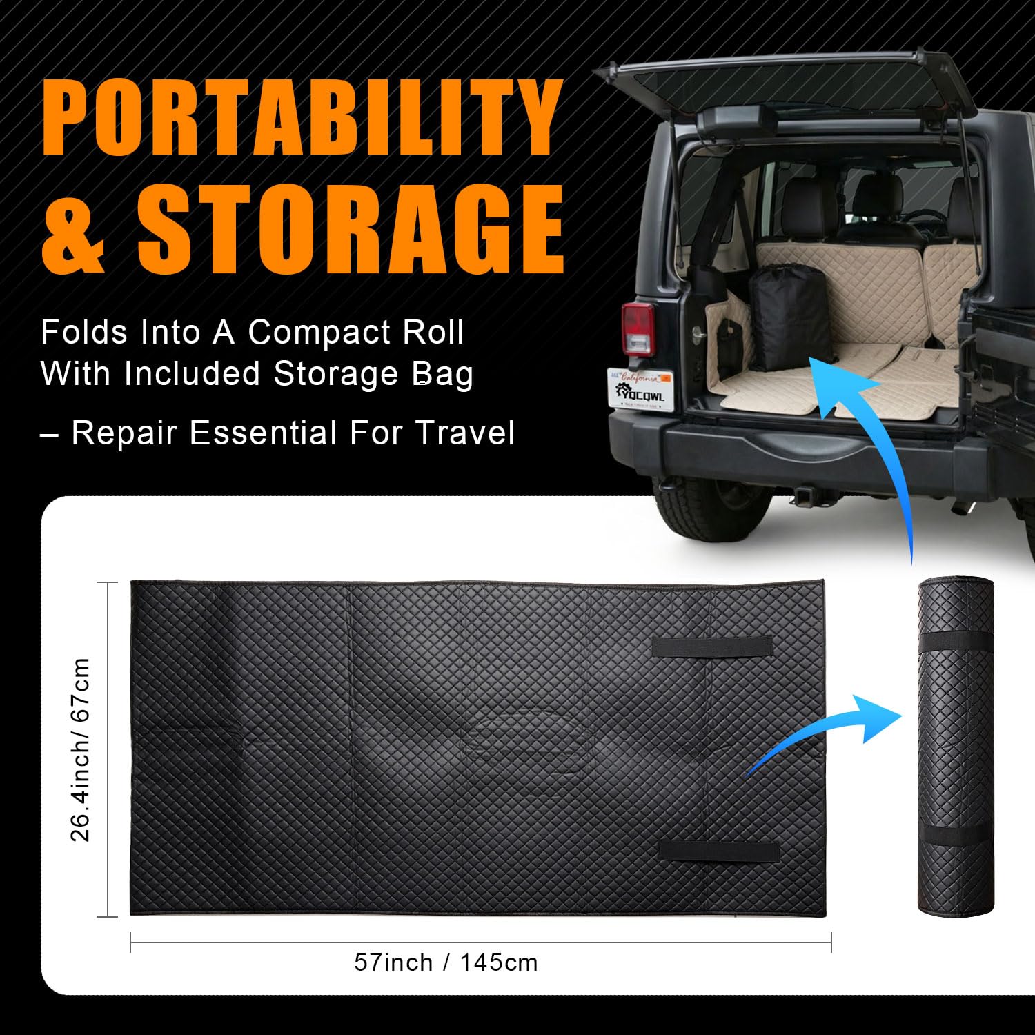 YQCQWL mat used under low-clearance car giving quick access benefit