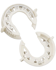 YUANTUO front view of two white headlight retainer rings showing fit and finish benefits