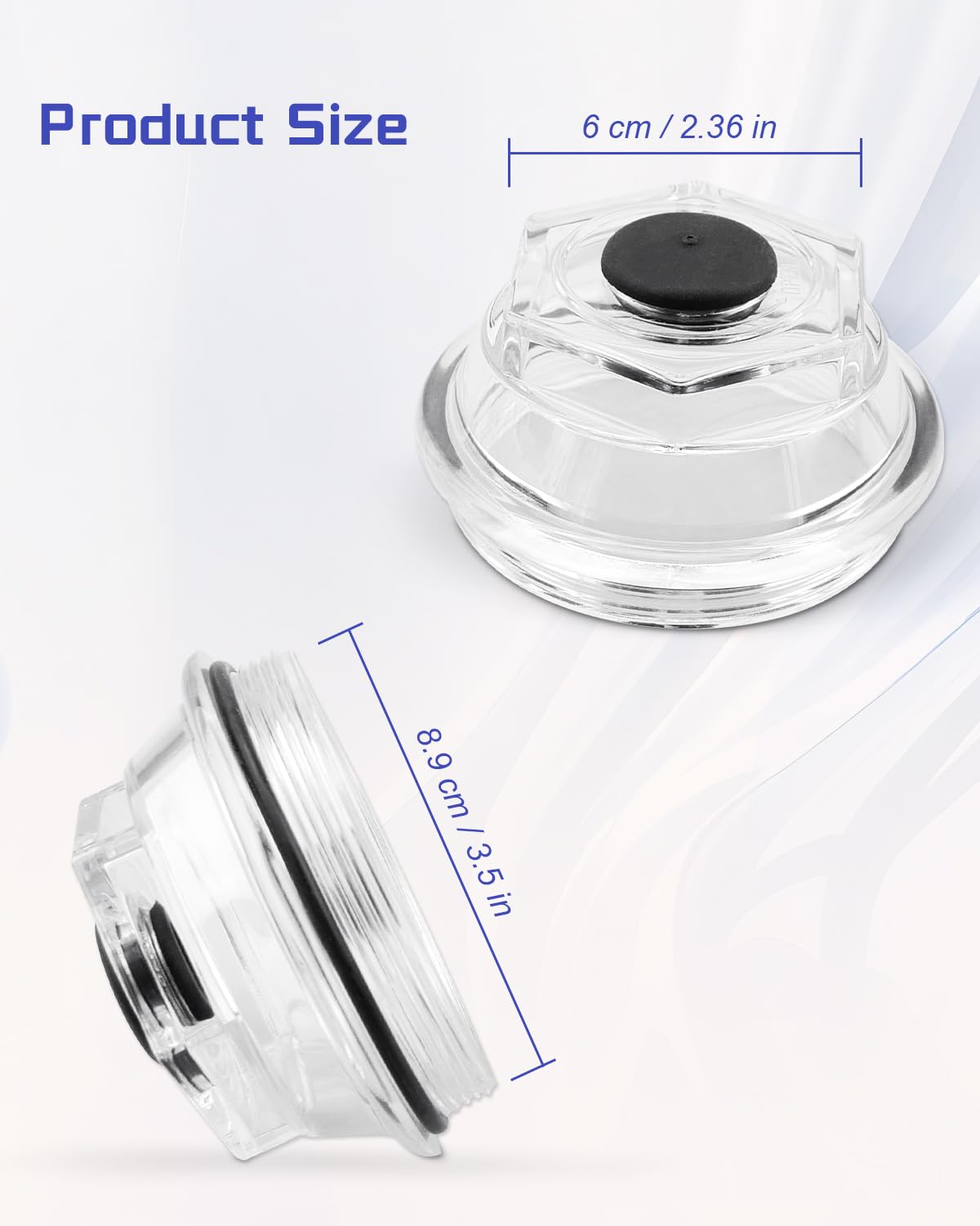 YUANTUO cap next to ruler for scale helping quick size confirmation before purchase