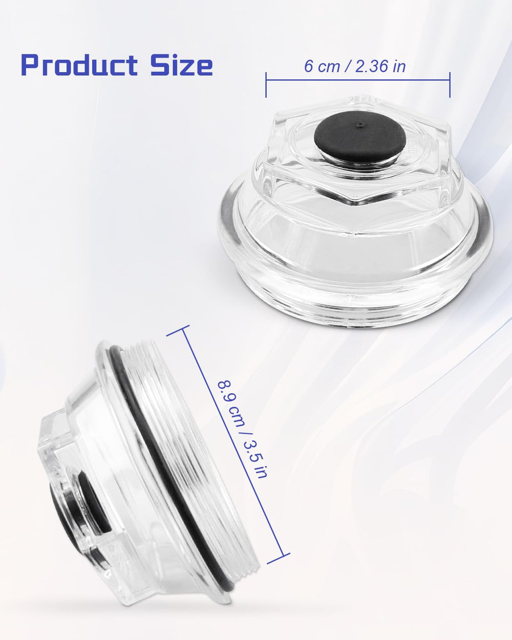 YUANTUO cap next to ruler for scale helping quick size confirmation before purchase
