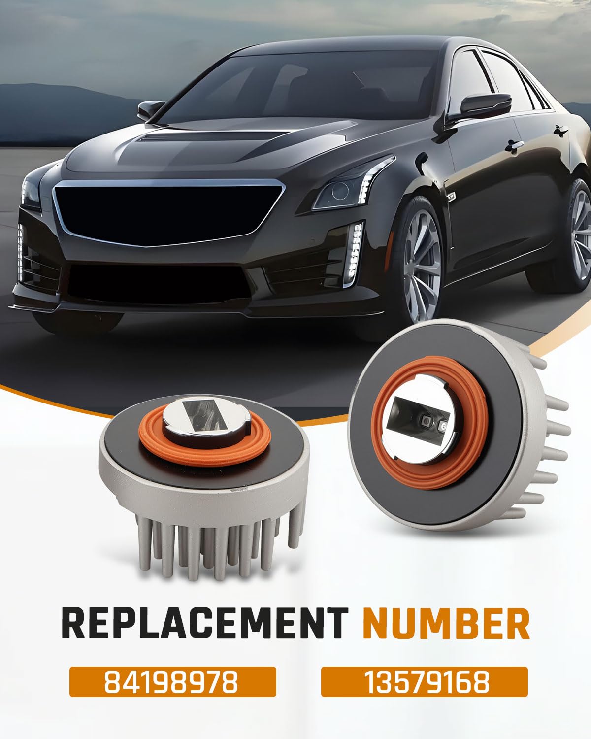 YUANTUO installed on Cadillac rear demonstrating direct-fit replacement