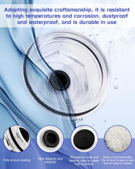 YUANTUO transparent polycarbonate cap texture showing durable, clear material advantage
