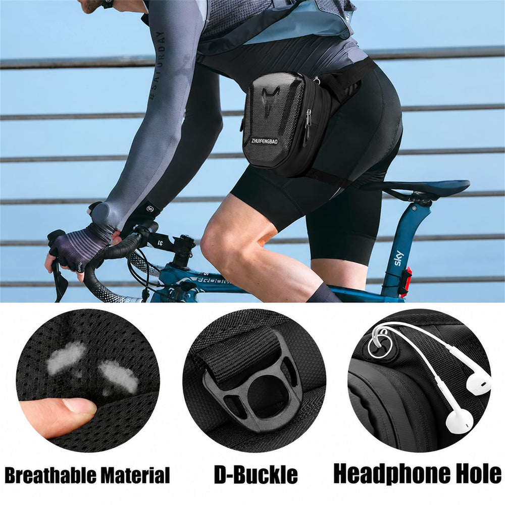 yucenbra mounted on rider thigh illustrating stable low-bounce carry