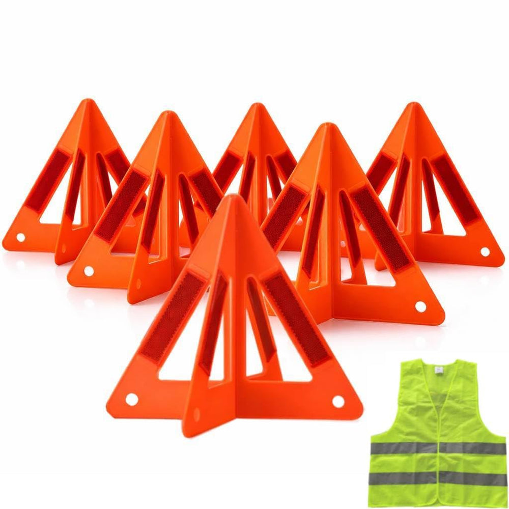 Yudaxsafe front packaging showing six triangle kit and vest benefit visibility