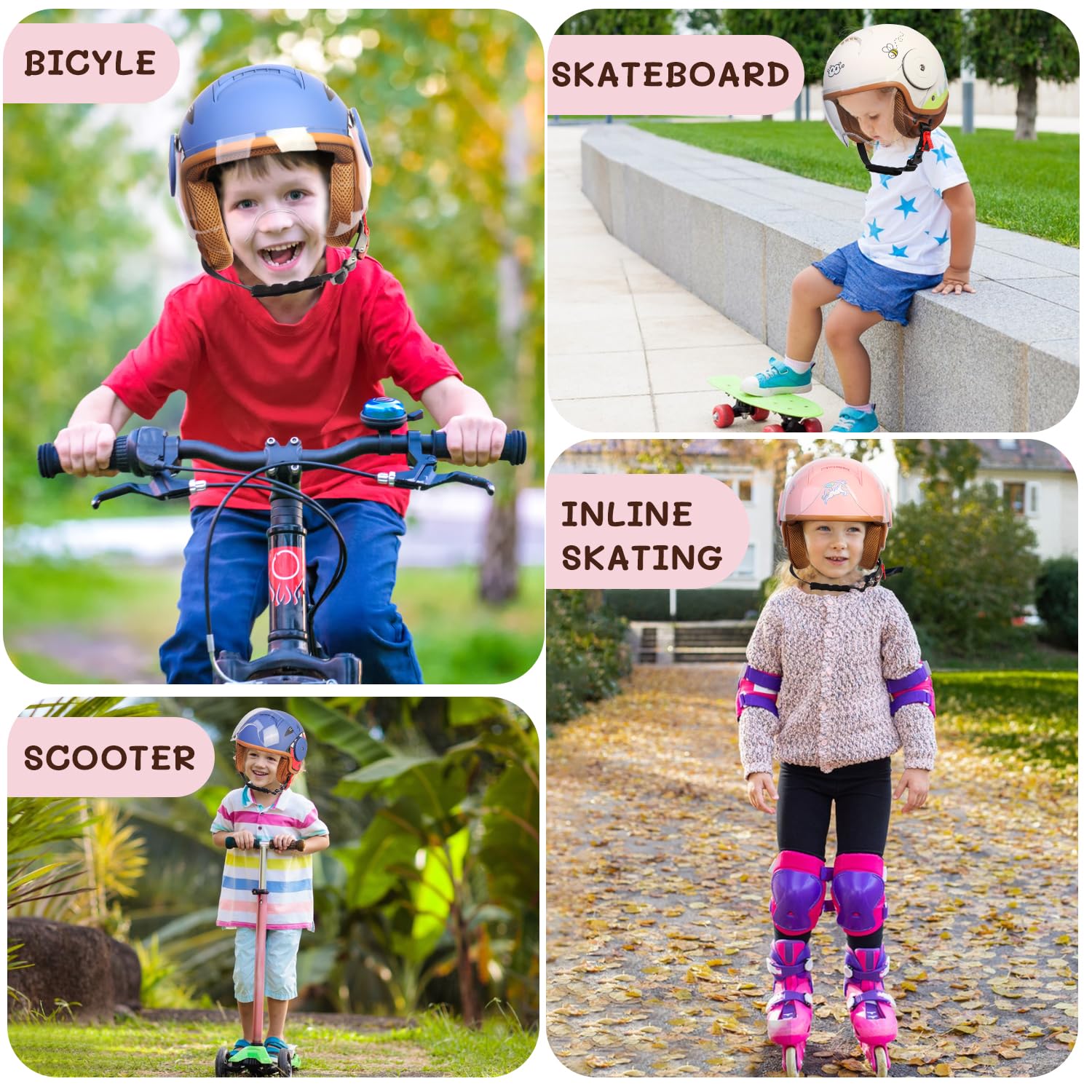 YUDJYQM worn by child on scooter demonstrating lightweight comfort