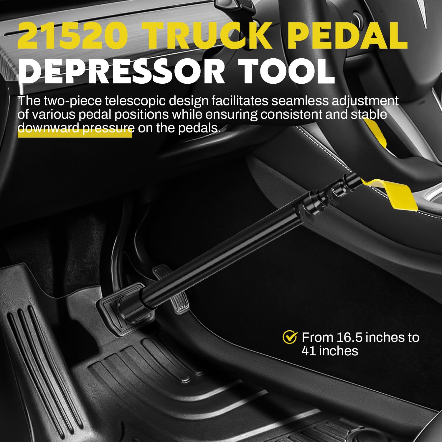 Yueidung end fitting detail contacting pedal surface, prevents slippage and protects pedal