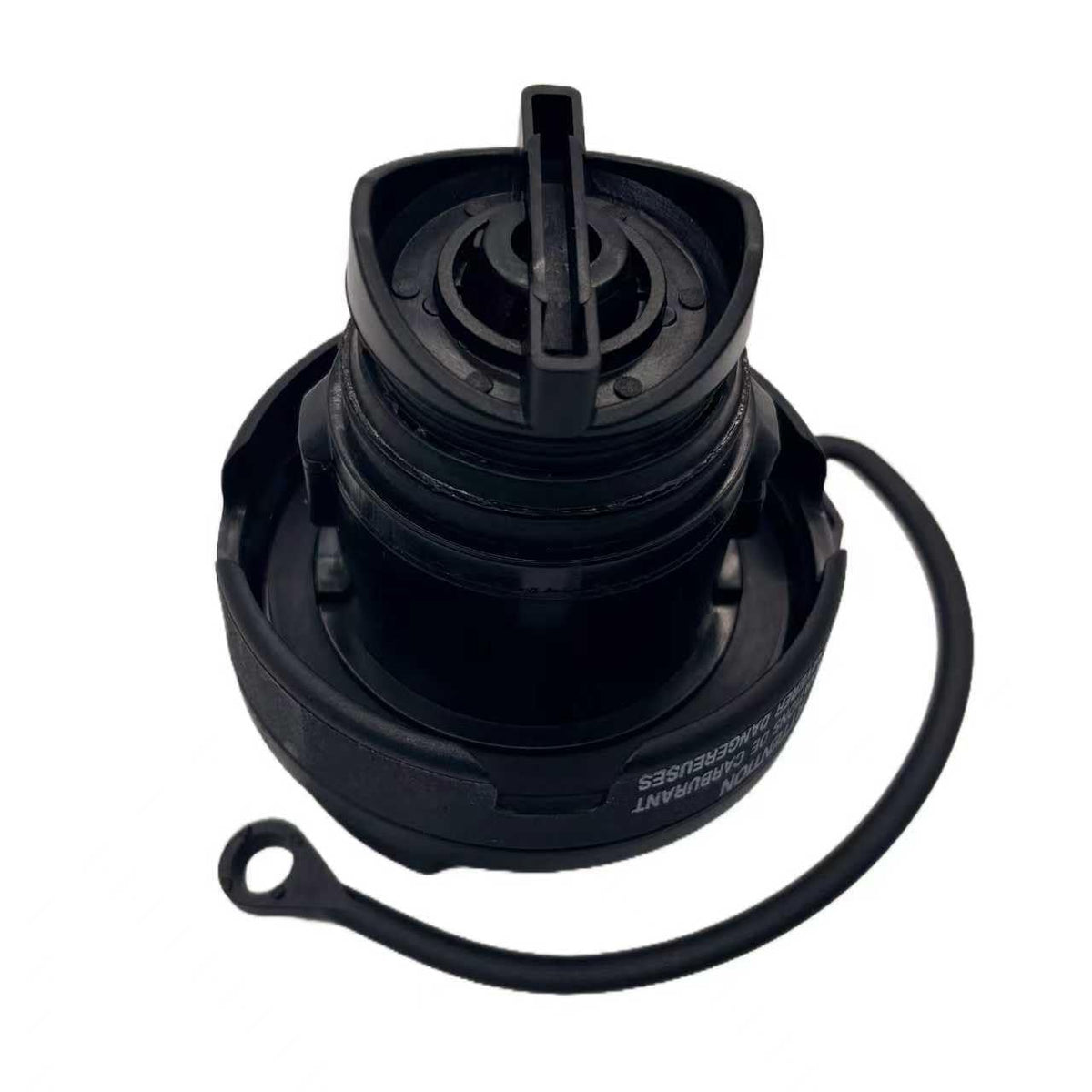 YUESHAN gas cap front view showing fitment and clean finish benefit