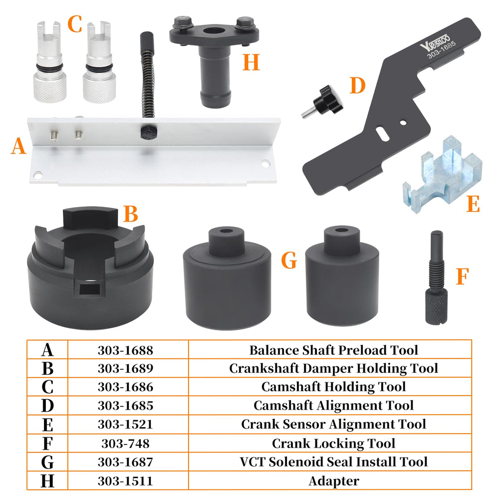 Yuesstloo camshaft alignment tool close-up showing precise fit and durable finish