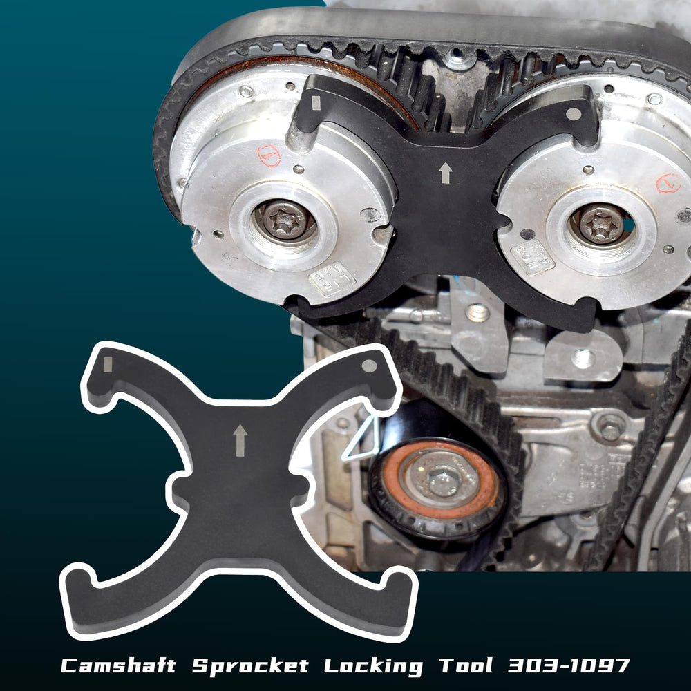 Yuesstloo camshaft positioning plate detail preventing sprocket rotation benefit