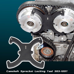 Yuesstloo camshaft positioning plate detail preventing sprocket rotation benefit
