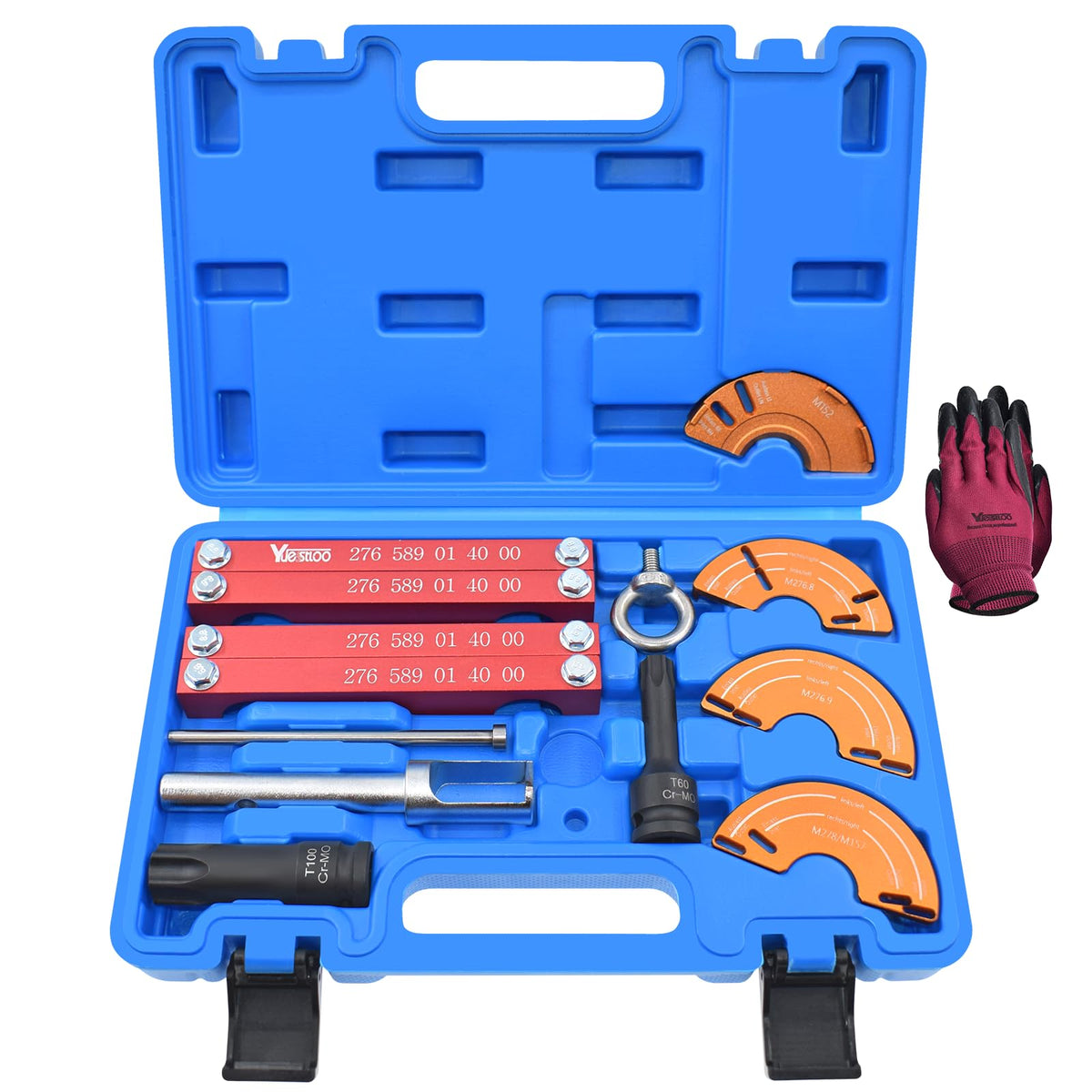 Yuesstloo carrying case open showing organized timing kit for portable convenience