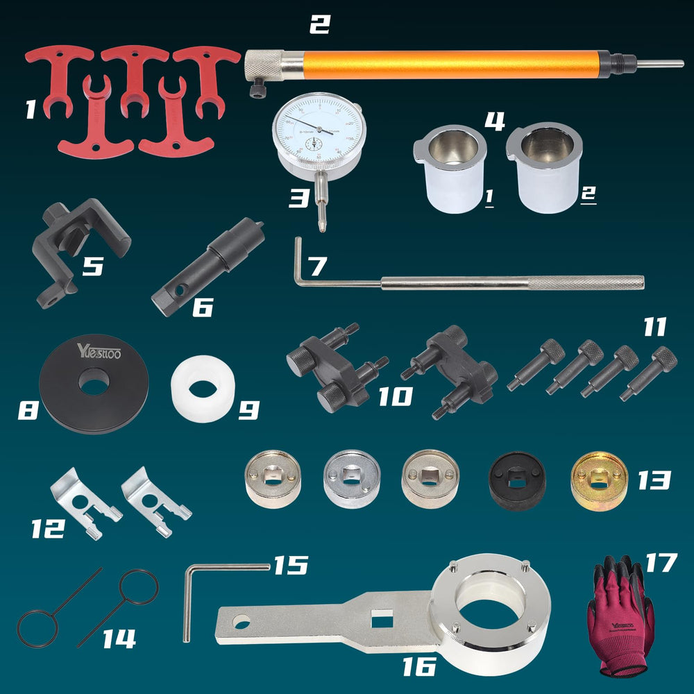 Yuesstloo crankshaft lock pin detail holding TDC accurately
