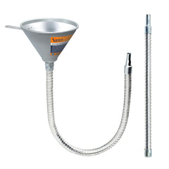 Yuesstloo front view of steel funnel set showing ready-to-use design and durability