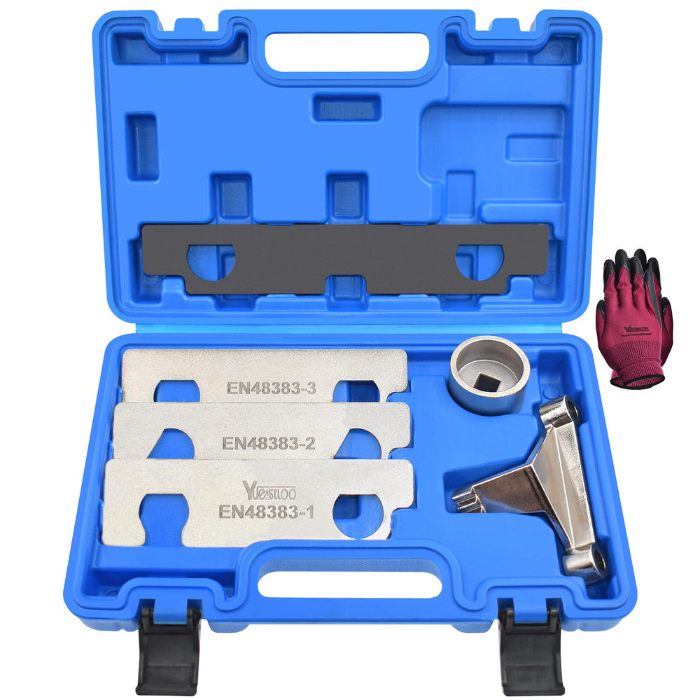 Yuesstloo front packaging showing full GM timing tool kit and organization benefits