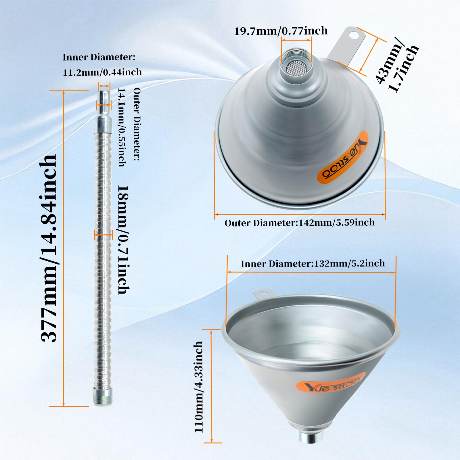 Yuesstloo bendable hose detail demonstrating flexible angle control and steady pouring