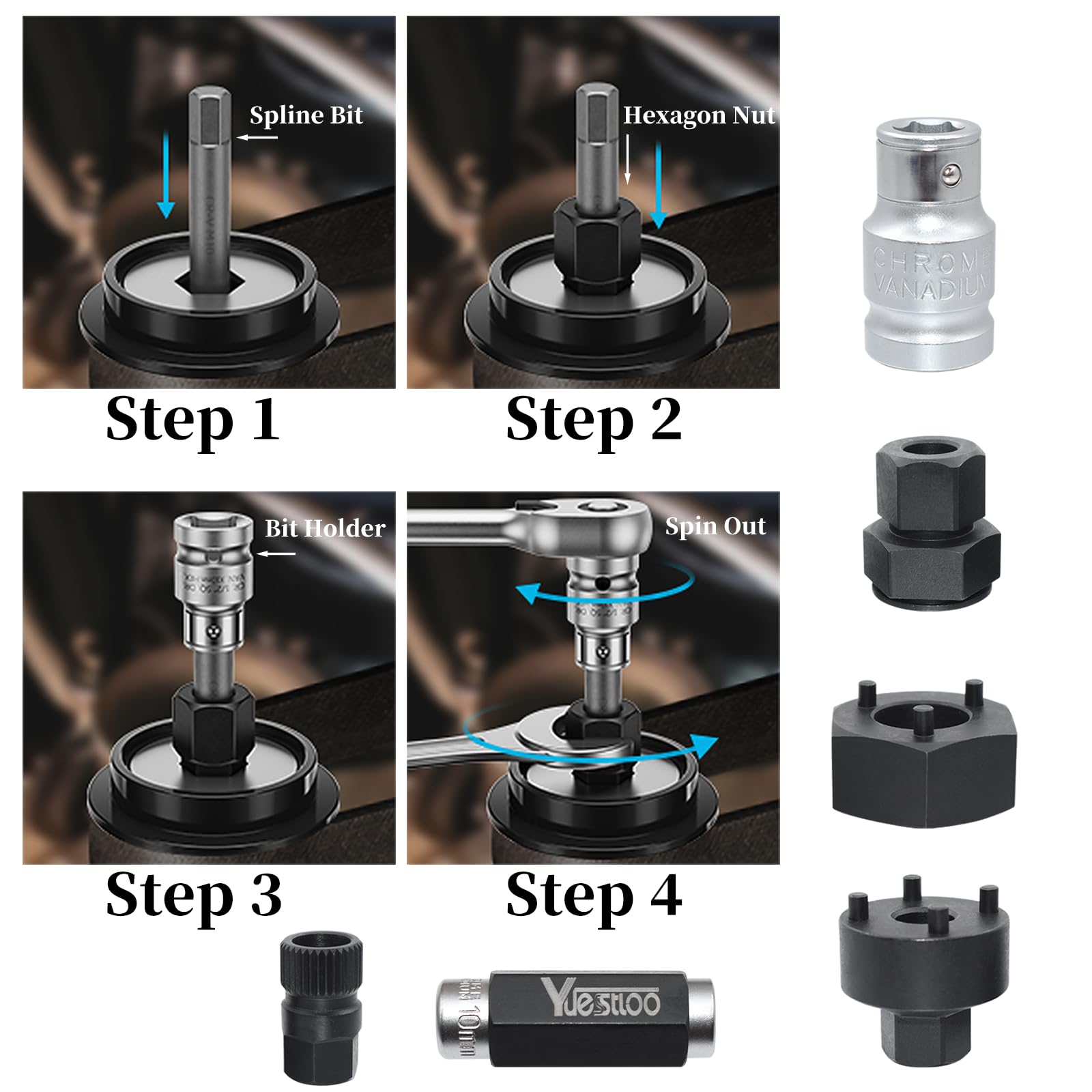 Yuesstloo label and part markings highlighting clear identification and correct selection