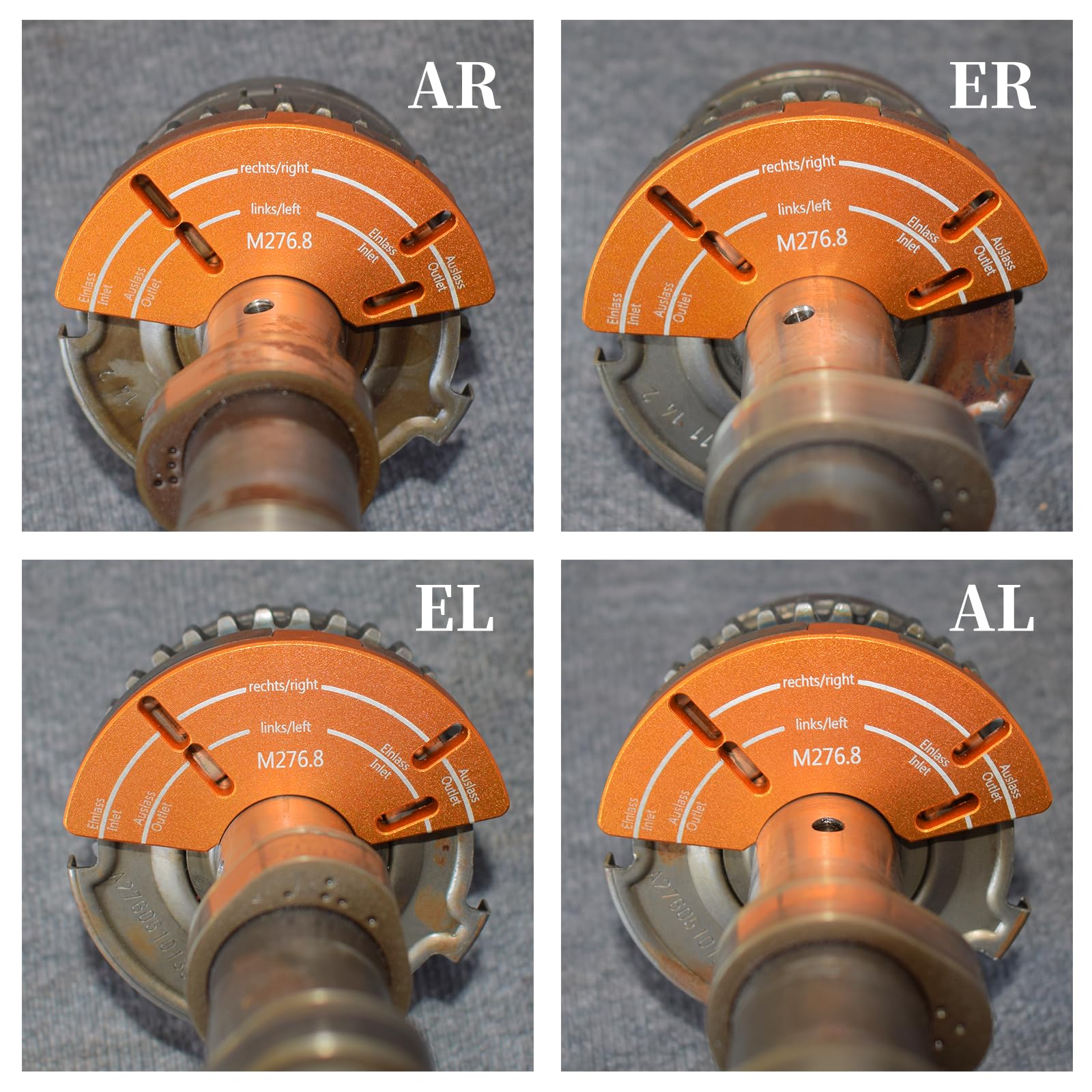Yuesstloo tool marking a pulse wheel on a camshaft illustrating alignment control