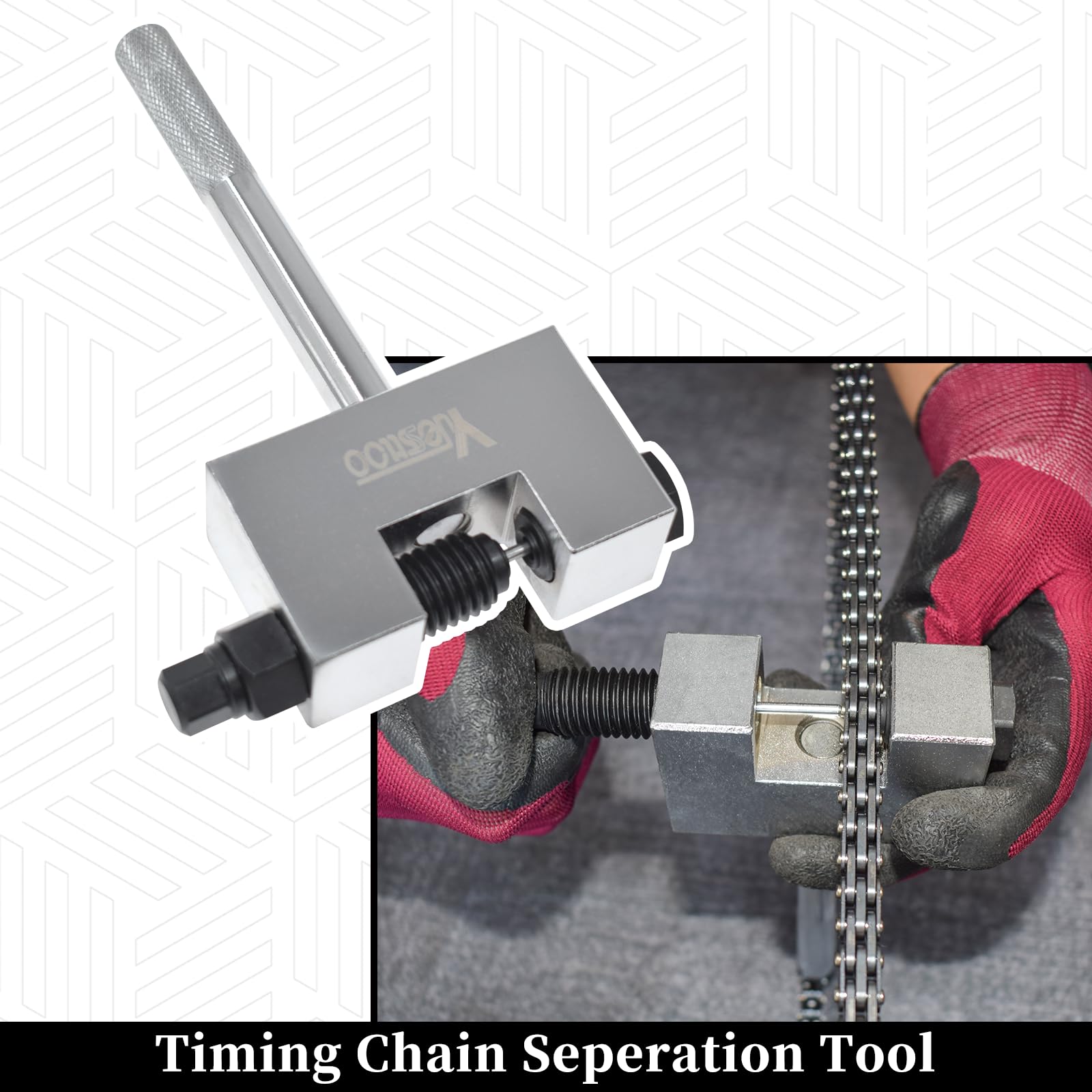 Yuesstloo riveting drive closeup illustrating precise rivet pressing capability