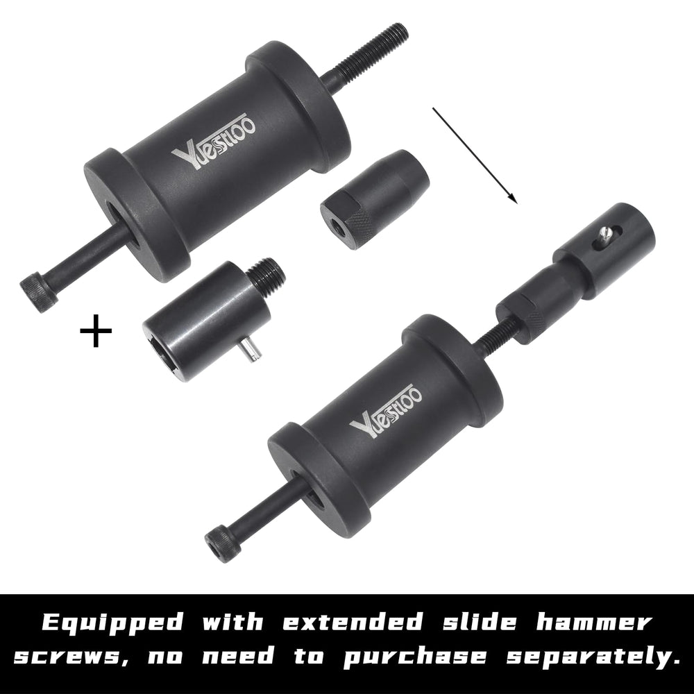 Yuesstloo tool in use on engine exhibiting proper method and reduced component damage