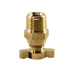 YUFUQIDA petcock installed on radiator showing correct fitment and leak-free seal