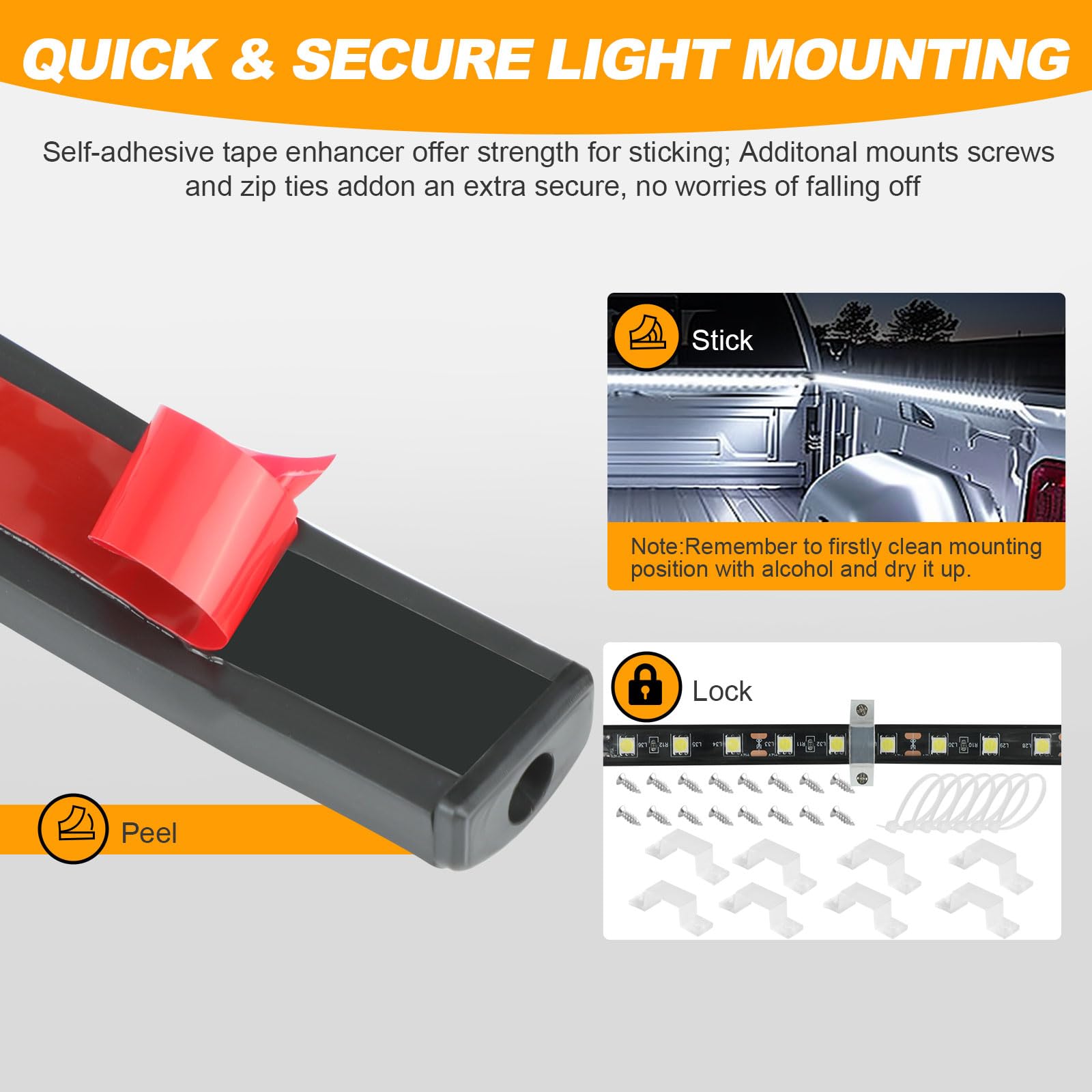 YUGUANG mounting screws and clips showing secure installation options