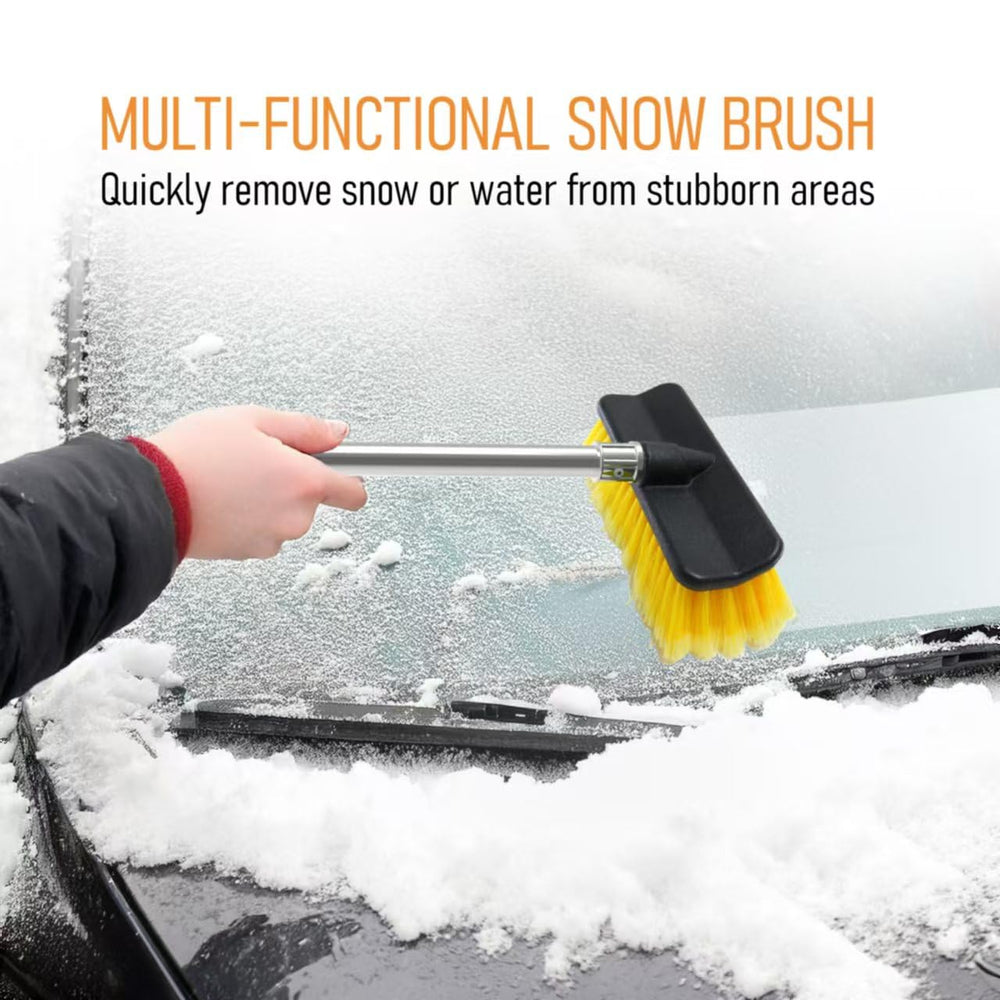 YULOOSI removing snow from vehicle hood while preserving finish