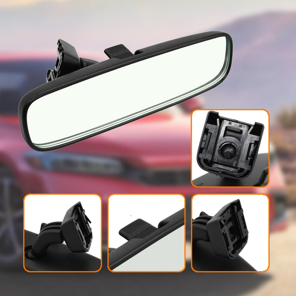 Yunnergo mirror mounting plate detail showing secure snap-fit benefit