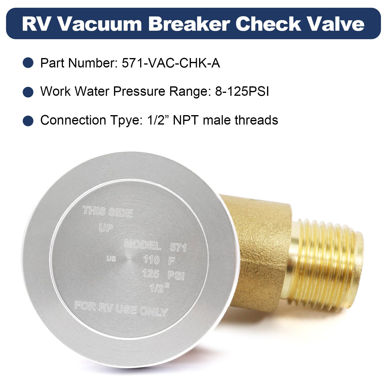 Yunziling valve installed in RV plumbing demonstrating correct inline placement and protection