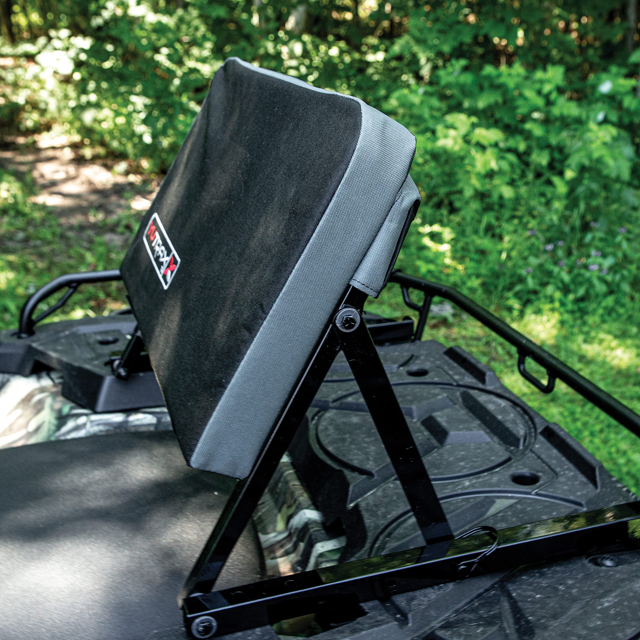 Yutrax folded flat on rack saving cargo space and increasing utility