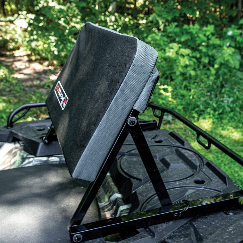 Yutrax folded flat on rack saving cargo space and increasing utility