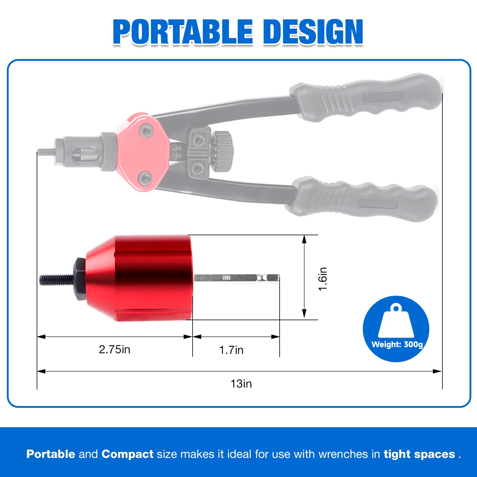 YUZES adapter installed in drill demonstrating faster, powered nutsetting