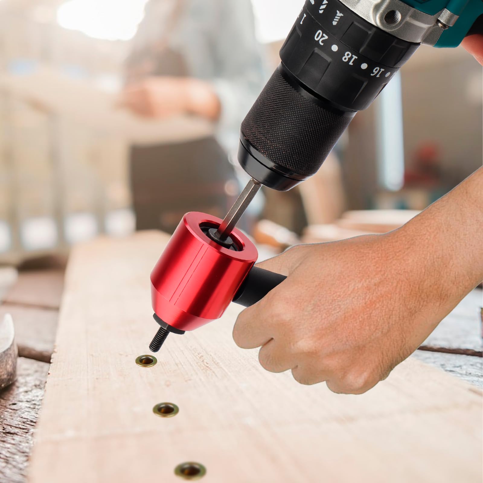 YUZES kit on garage workbench in a lifestyle scene supporting DIY projects