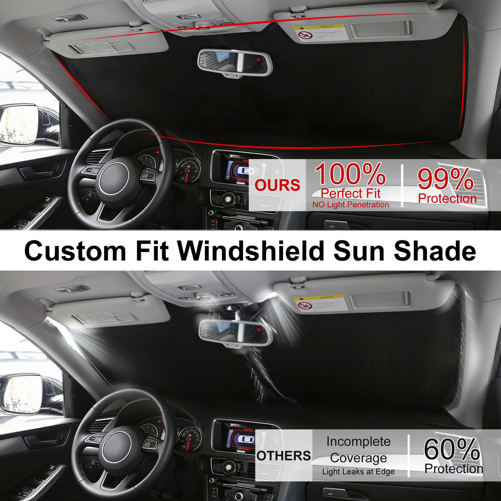 YYCKE folded compact sun shade in a hand, easy storage and quick deployment benefit