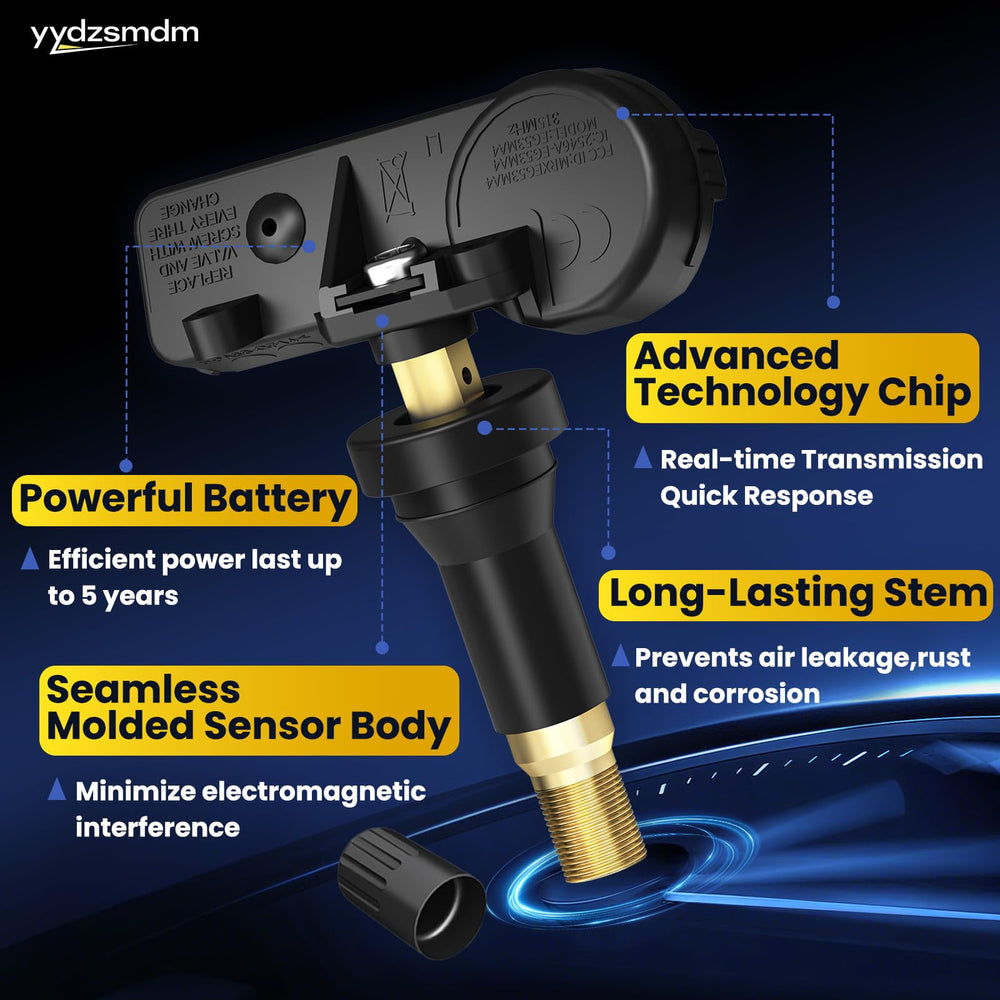 YYDZSMDM mounted sensor inside wheel demonstrating easy install benefits
