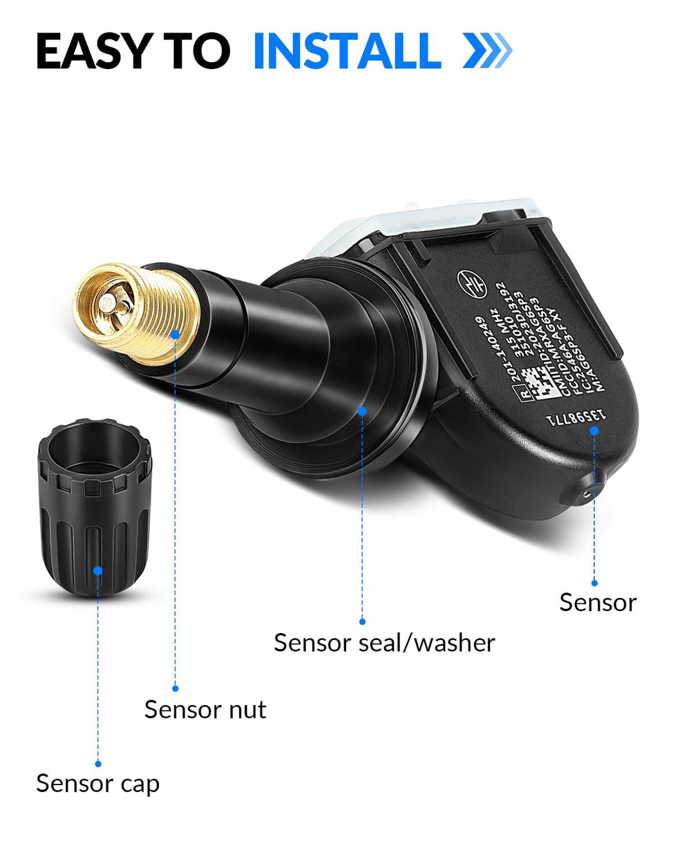 YZHIDIANF mounted at vehicle tire valve illustrating real-time monitoring