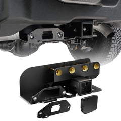 YZONA hitch front view installed on Bronco showing strong fit and clean lines
