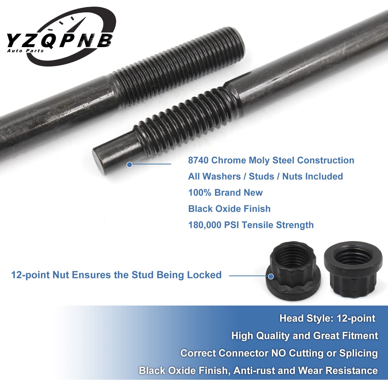 YZQPNB mechanic installing studs into LS cylinder head demonstrating correct fitment