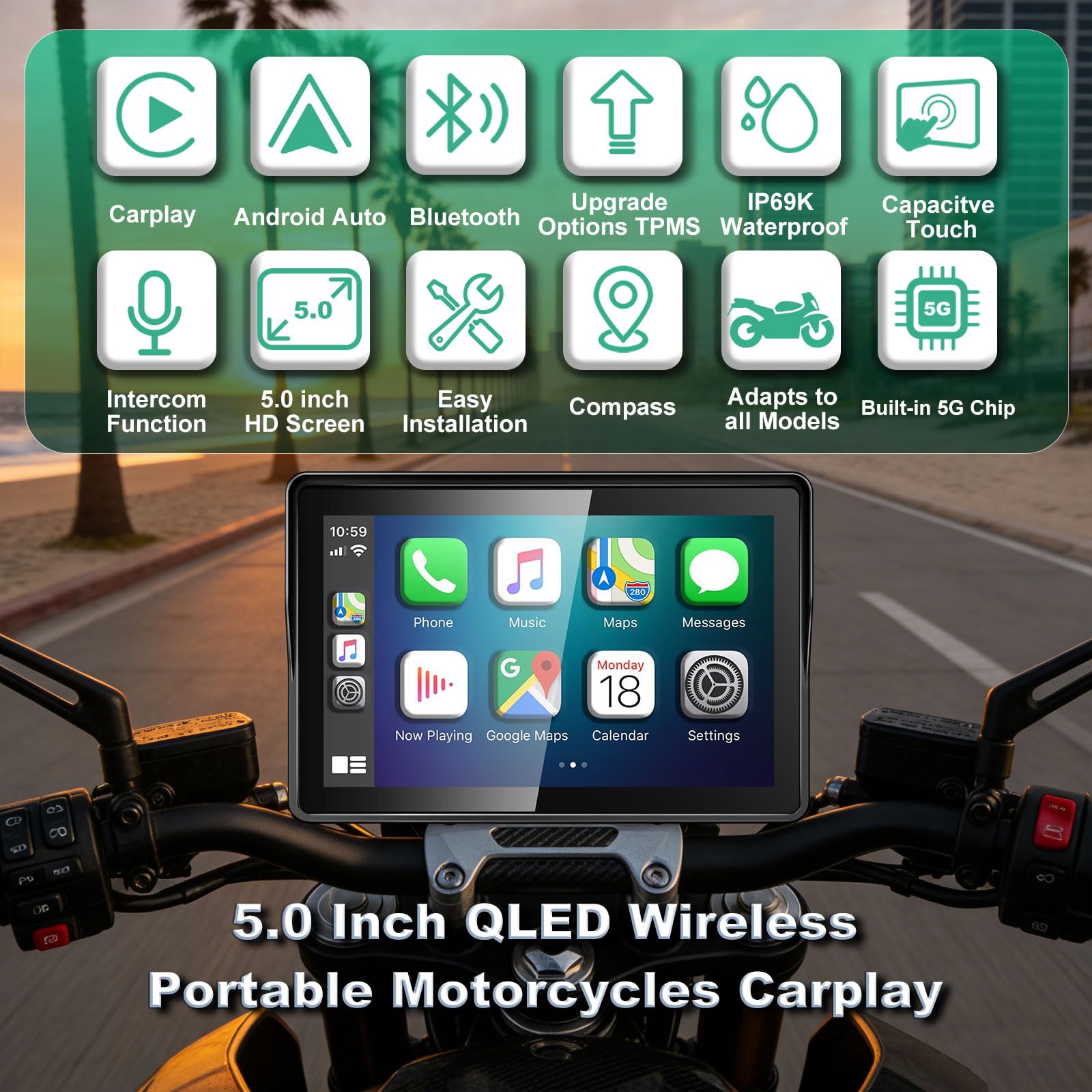 YZW close-up touchscreen with gloved finger demonstrating responsive touch control