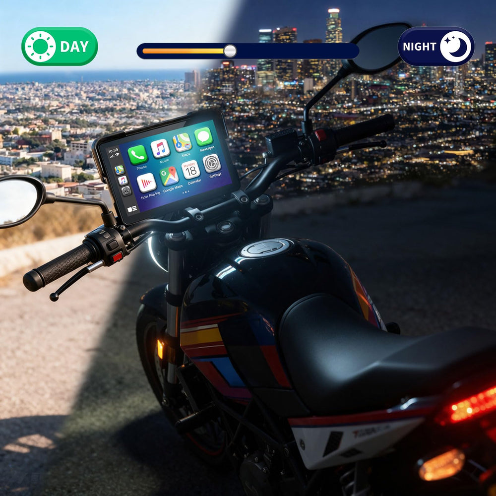 YZW connected to Bluetooth helmet headset enabling voice prompts and calls