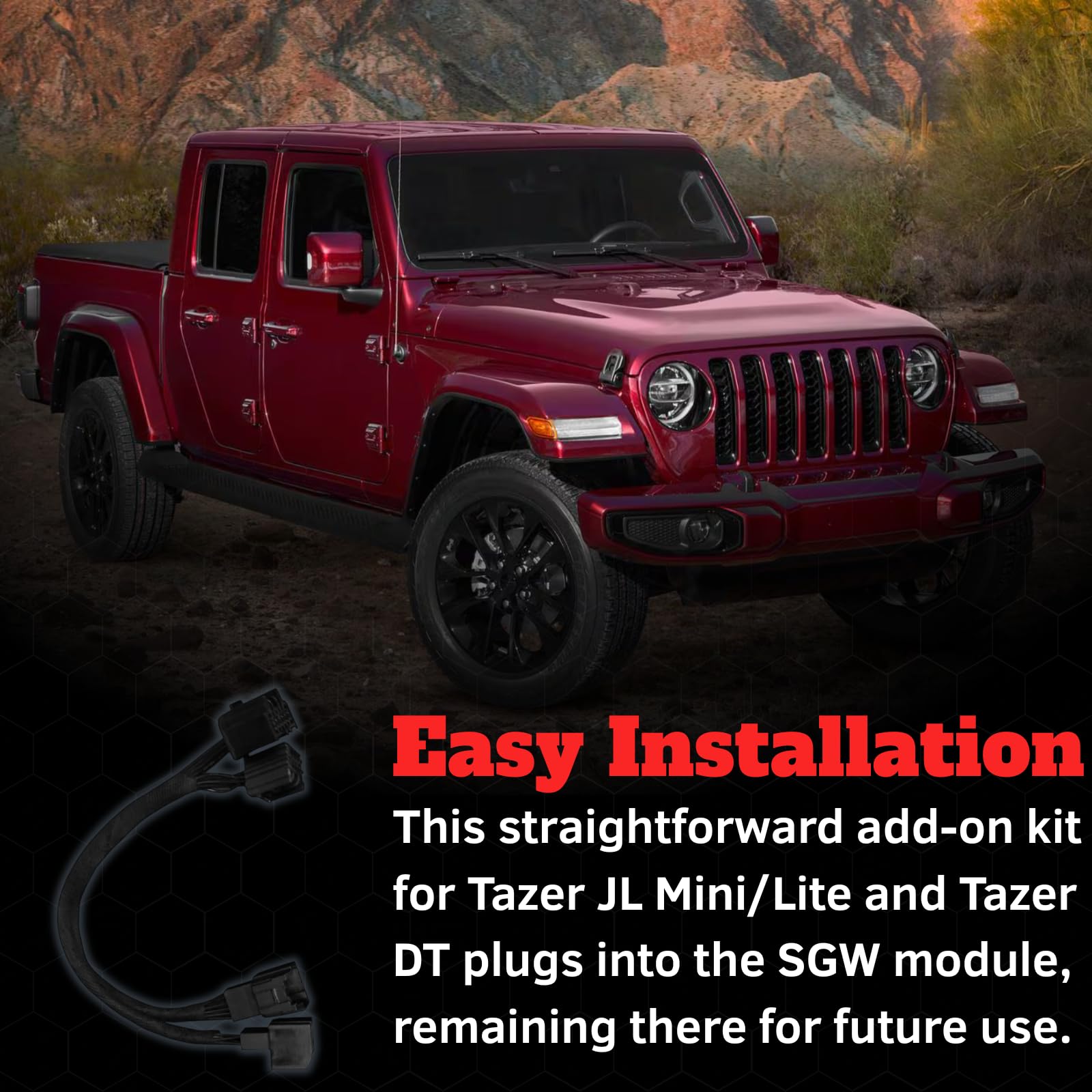 Z Automotive cable routed with clip showing tidy installation benefit