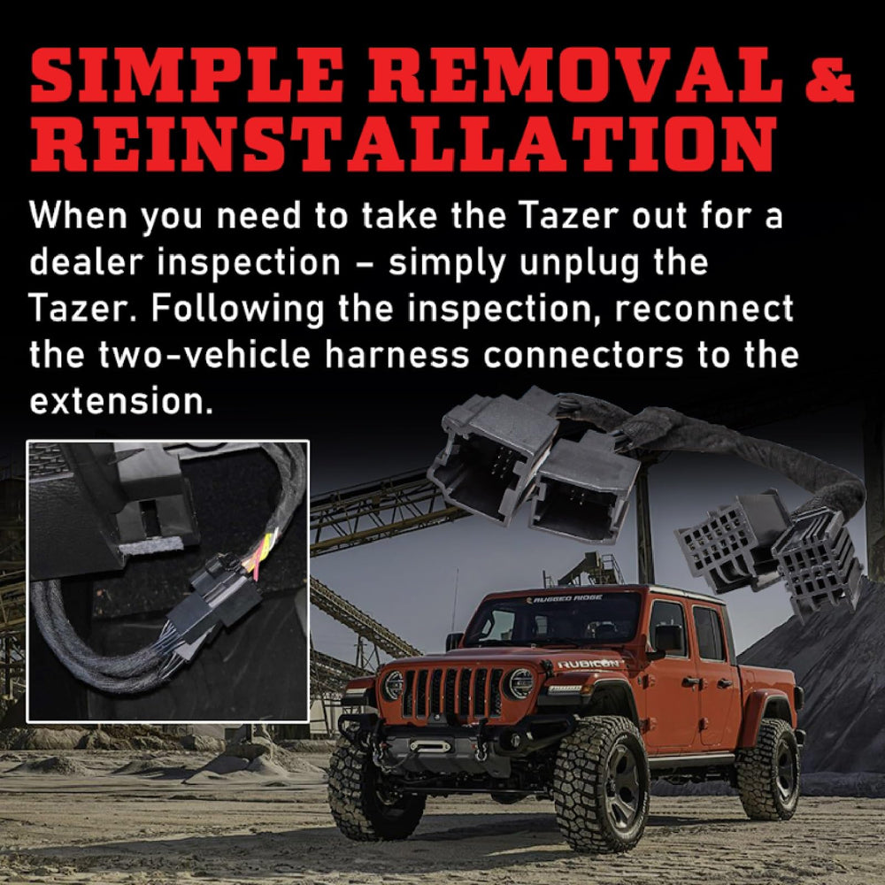 Z Automotive cable attached to Tazer device for convenient use