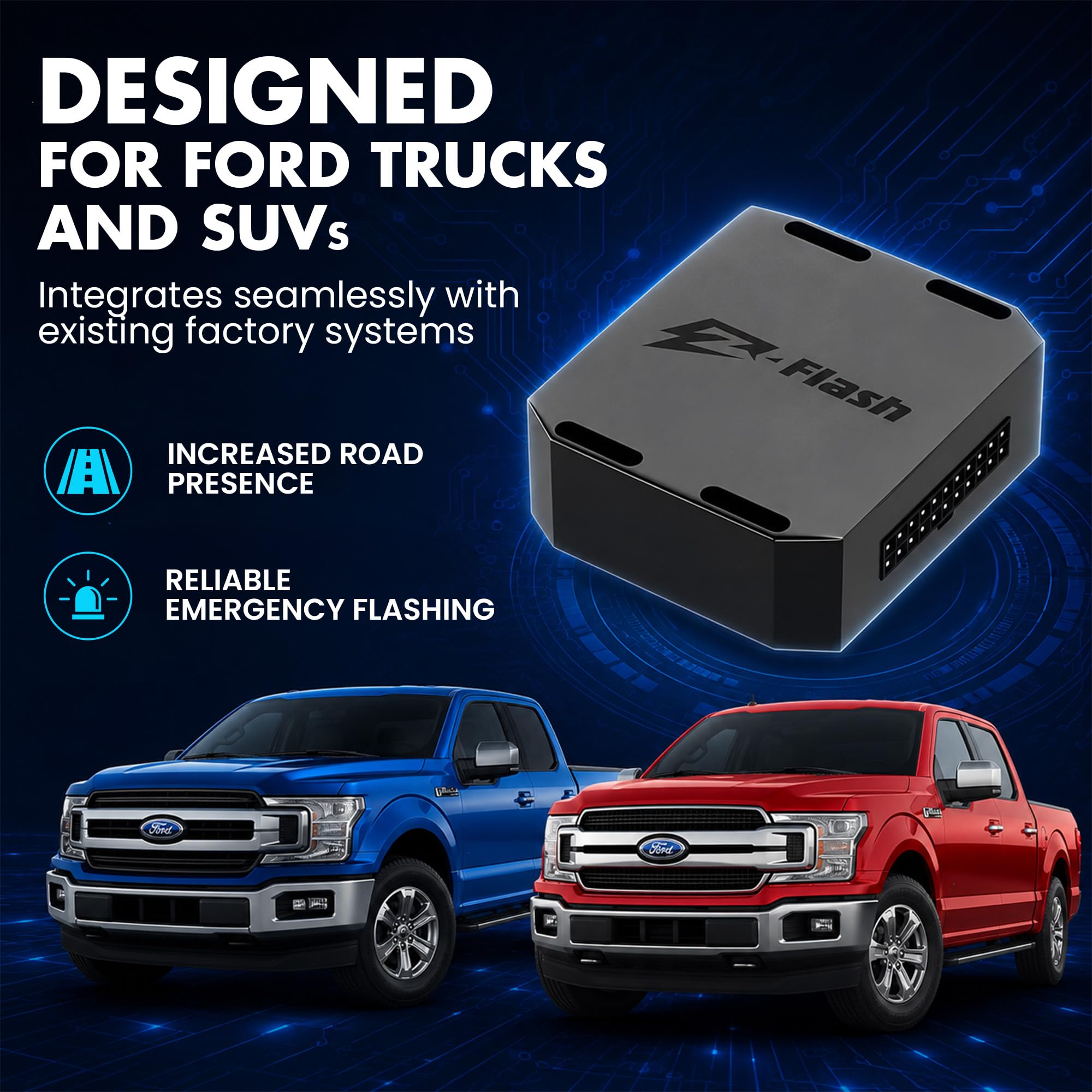 Z-Flash on F-150 rear lights demonstrating synchronized warning pattern for safety