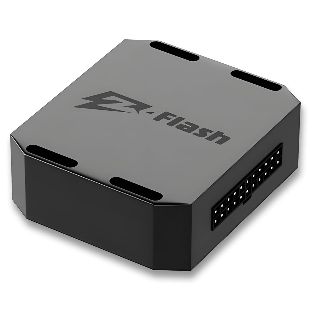 Z-Flash BCM 2300 module front view showing robust housing and plug design for easy install