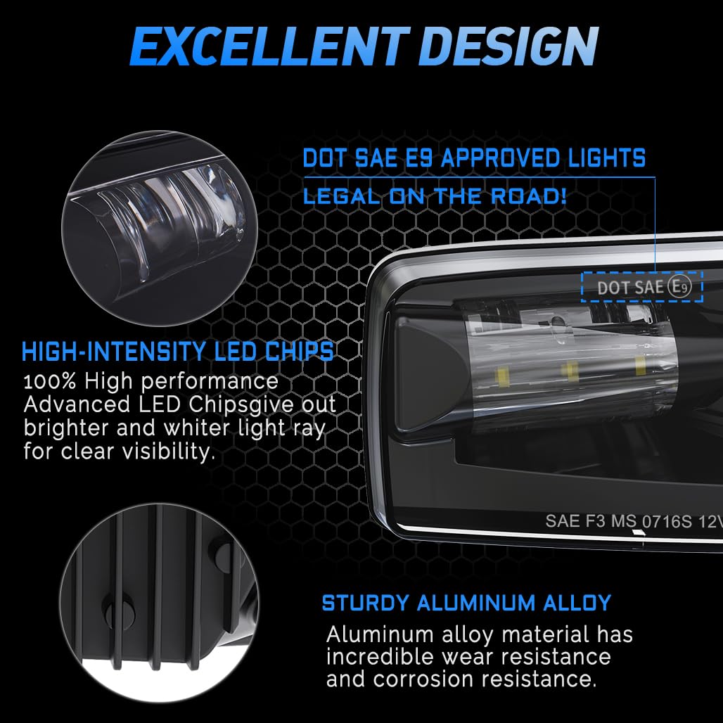 Z-OFFROAD close-up of LED chips and optics highlighting brighter output
