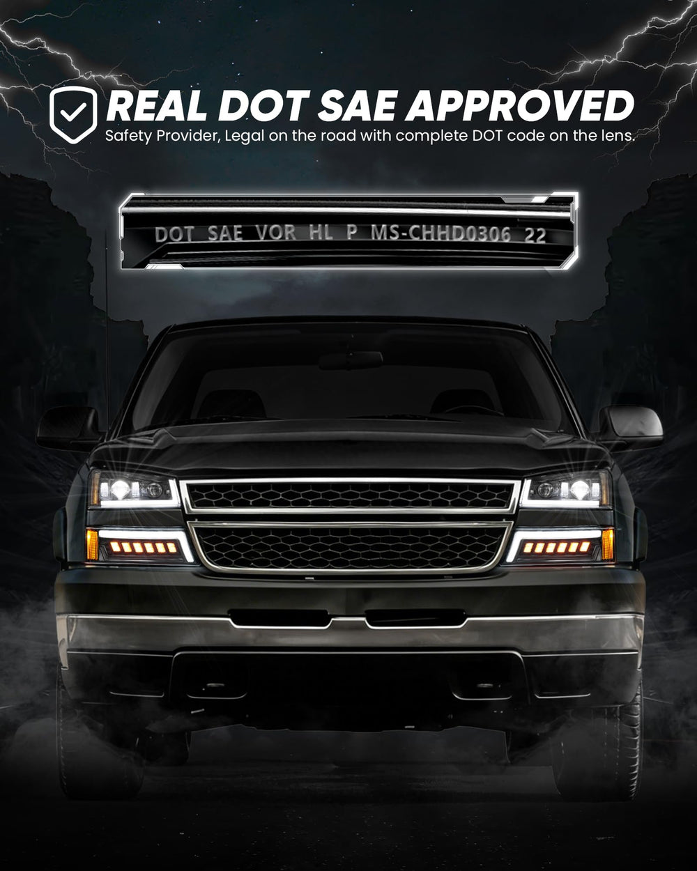 Z-OFFROAD shatterproof lens close-up showing durable anti-yellowing protection