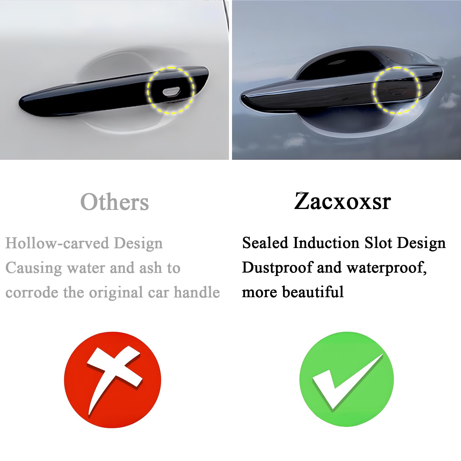 Zacxoxsr close-up of baked PU finish, durable glossy paint benefit