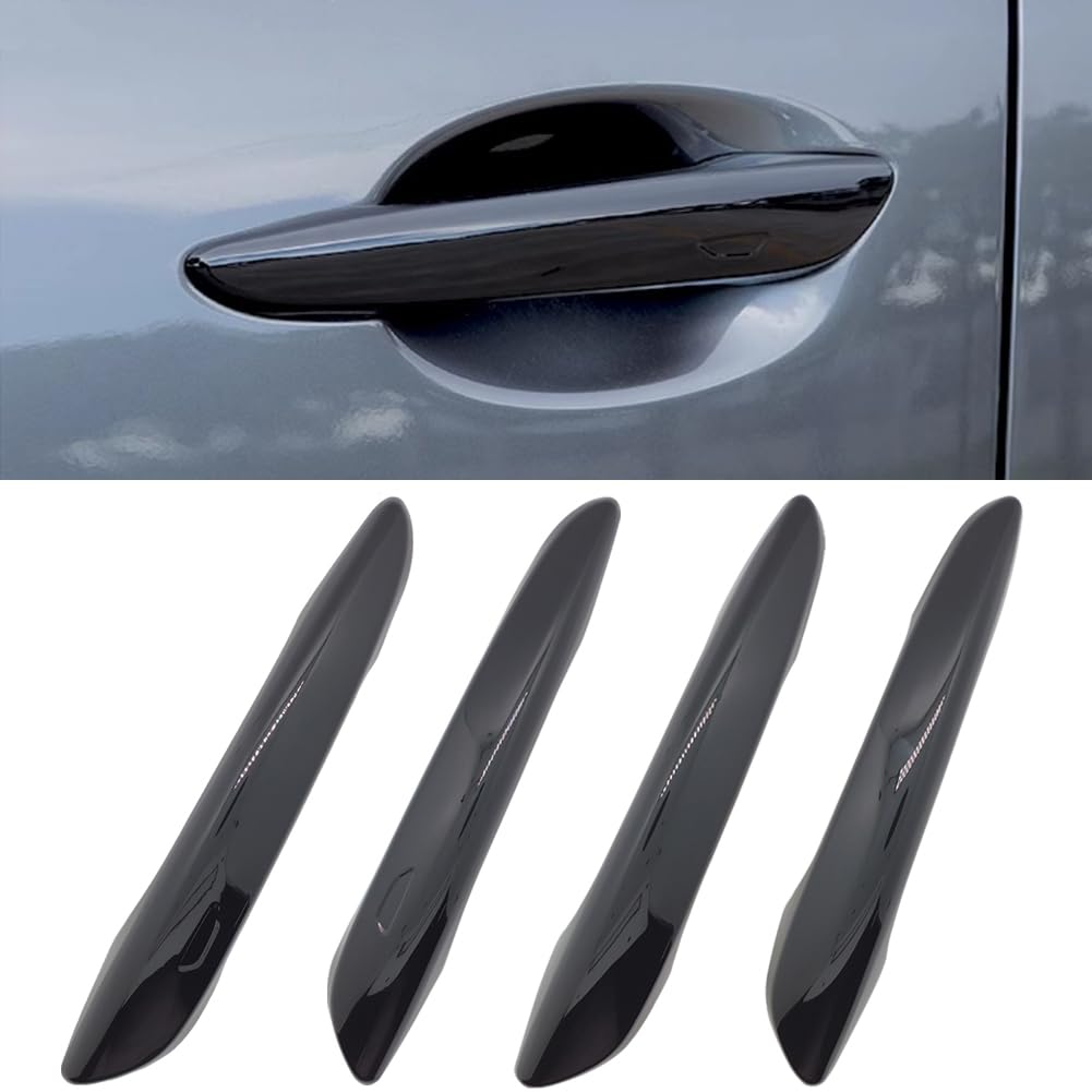 Zacxoxsr front packaging showing glossy black handle covers, protects factory look