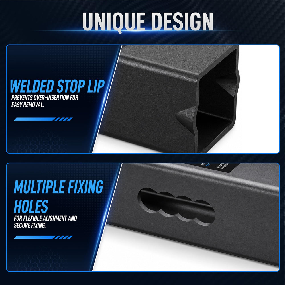 Zahawn detailed view of hitch pin and lock providing theft deterrent
